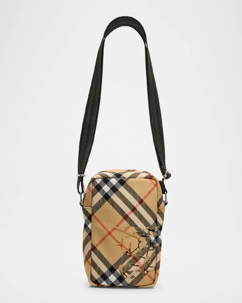 Burberry Men's Check Phone Crossbody Bag 1