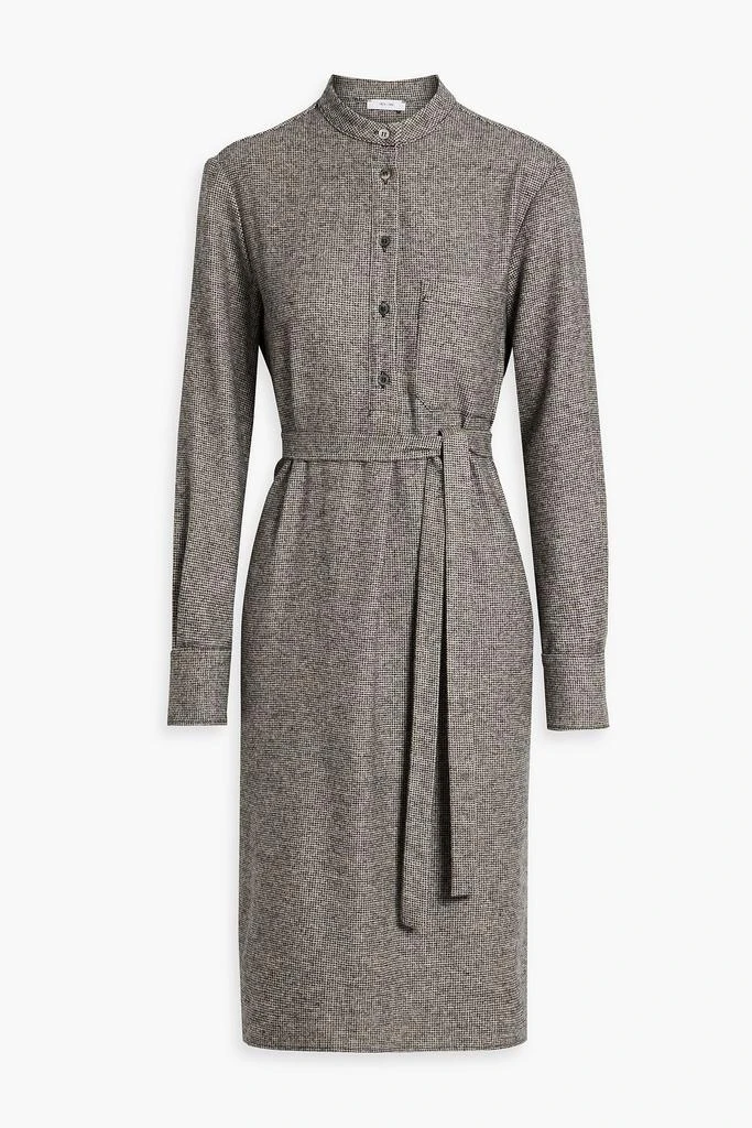 IRIS & INK Isabelle belted wool-blend tweed shirt dress 1