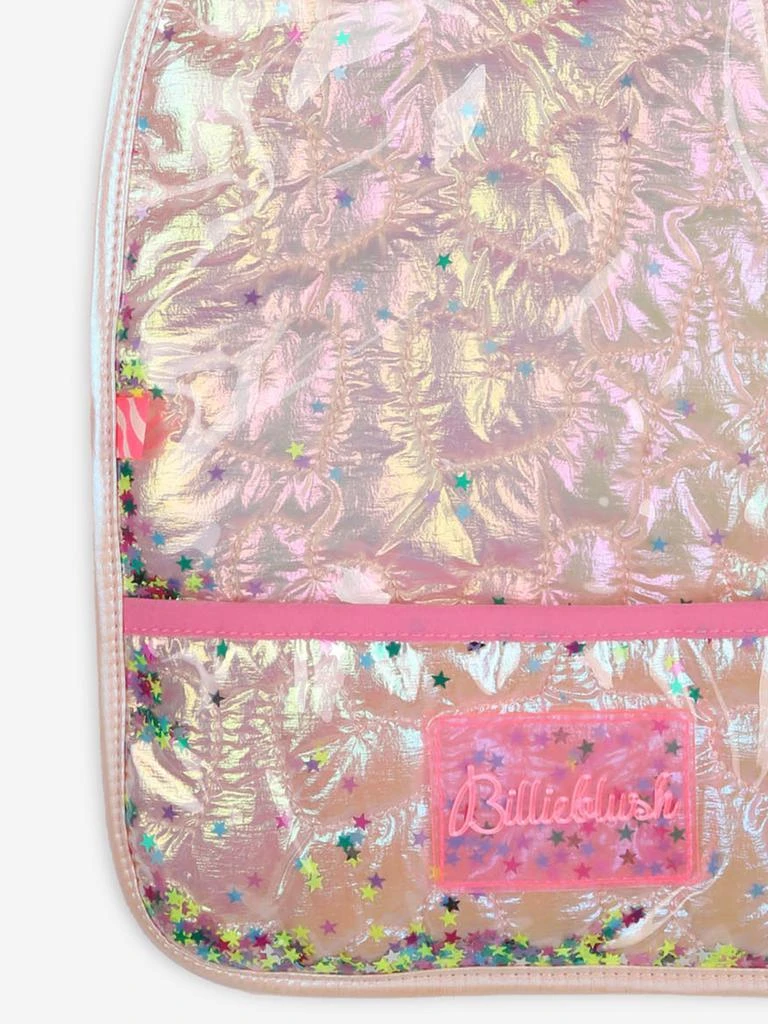 Billieblush Billieblush Baby Girls Iridescent Quilted Bib in Pink 3