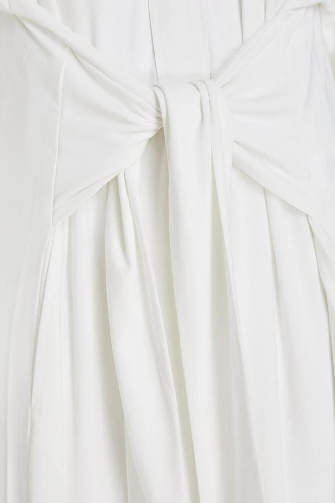 Norma Kamali Tie-front stretch-jersey wide-leg jumpsuit 4