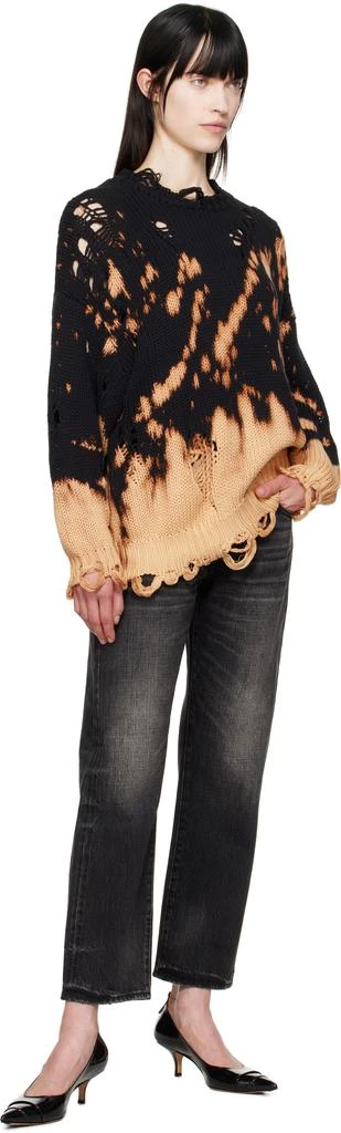 R13 Black Bleached Oversized Sweater 4
