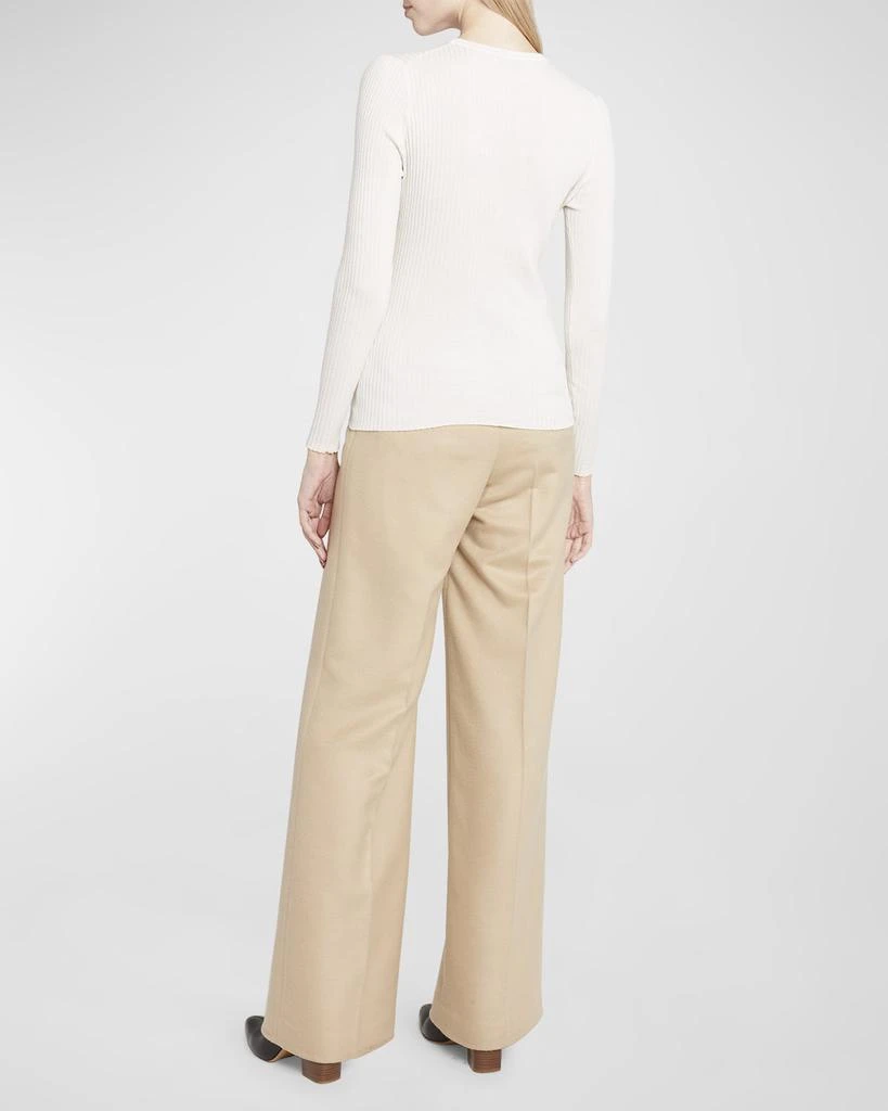 Gabriela Hearst Browning Cashmere-Silk Rib Knit Sweater 5