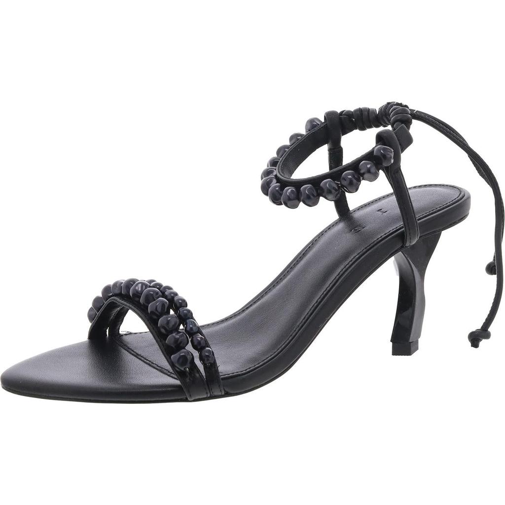 Aje Arinna Pearl Womens Leather Embellished Ankle Strap