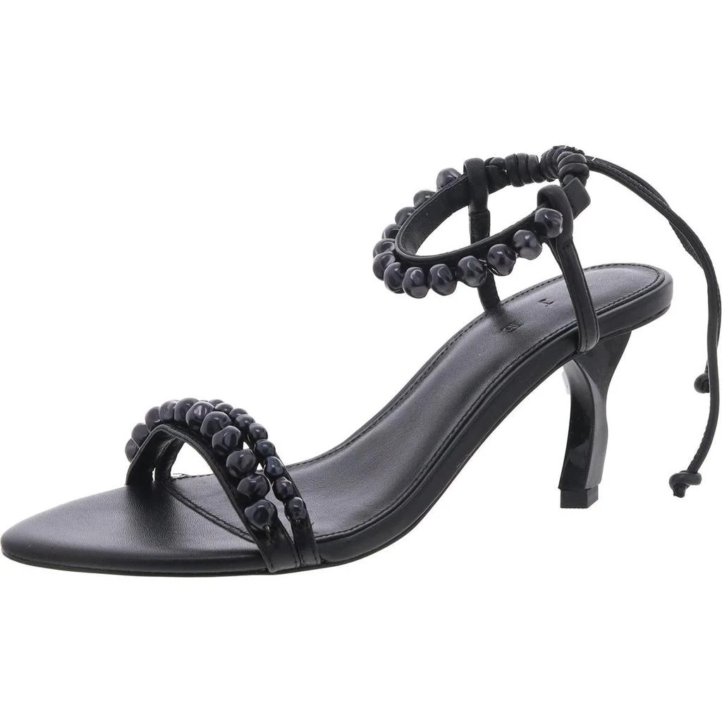 Aje Arinna Pearl Womens Leather Embellished Ankle Strap 1
