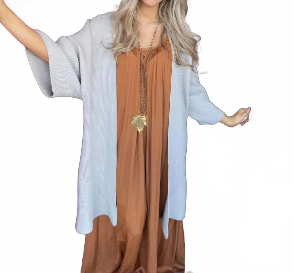 Heathmoor Knit Cardigan Sweater In Dove Grey