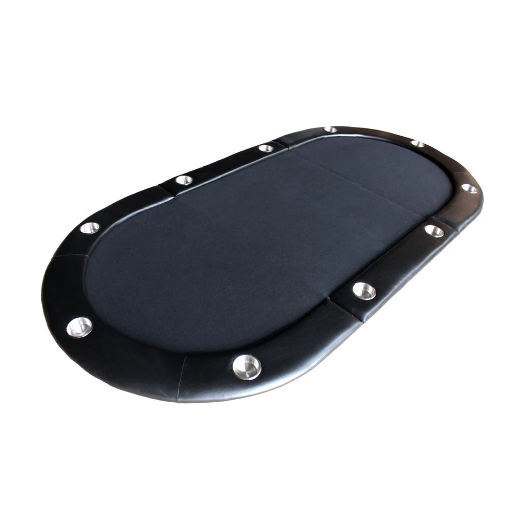 Streamdale Furniture Streamdale Folding Poker Table Top - 10 Player, Black 3