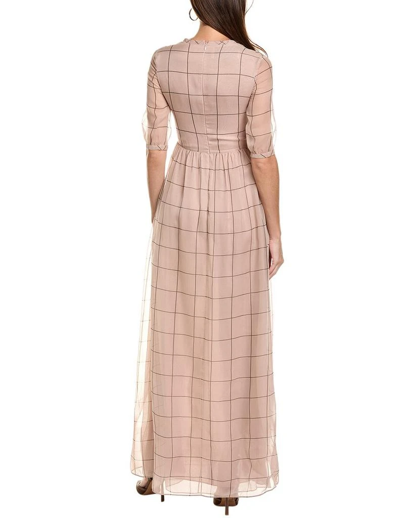 sachin and babi light blue dress Draped Shawl Viscose Knit Dress Yellow – Roland Mouret main image 1
