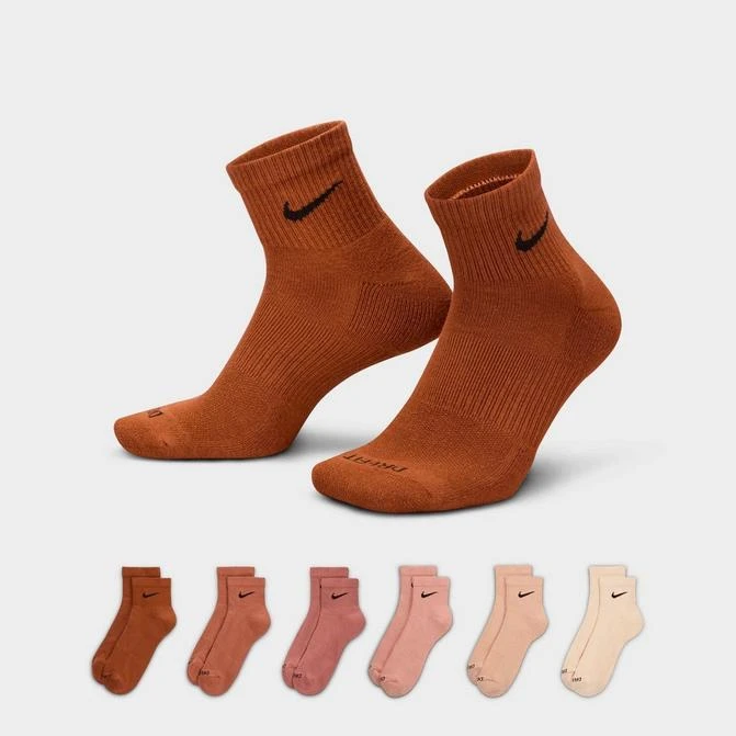 NIKE Nike Everyday Plus Cushioned 6-Pack Quarter Training Socks 1