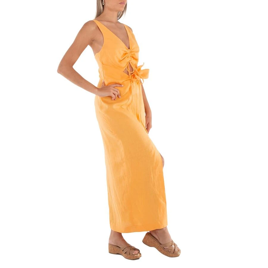chinese dress ladies Shona Joy Elliot Draped Linen Mini Dress