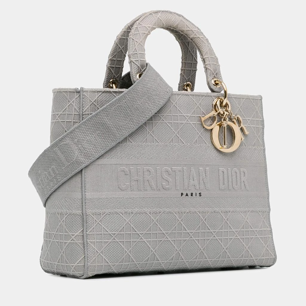 Dior Dior Grey Large Canvas Cannage Lady D Lite 2