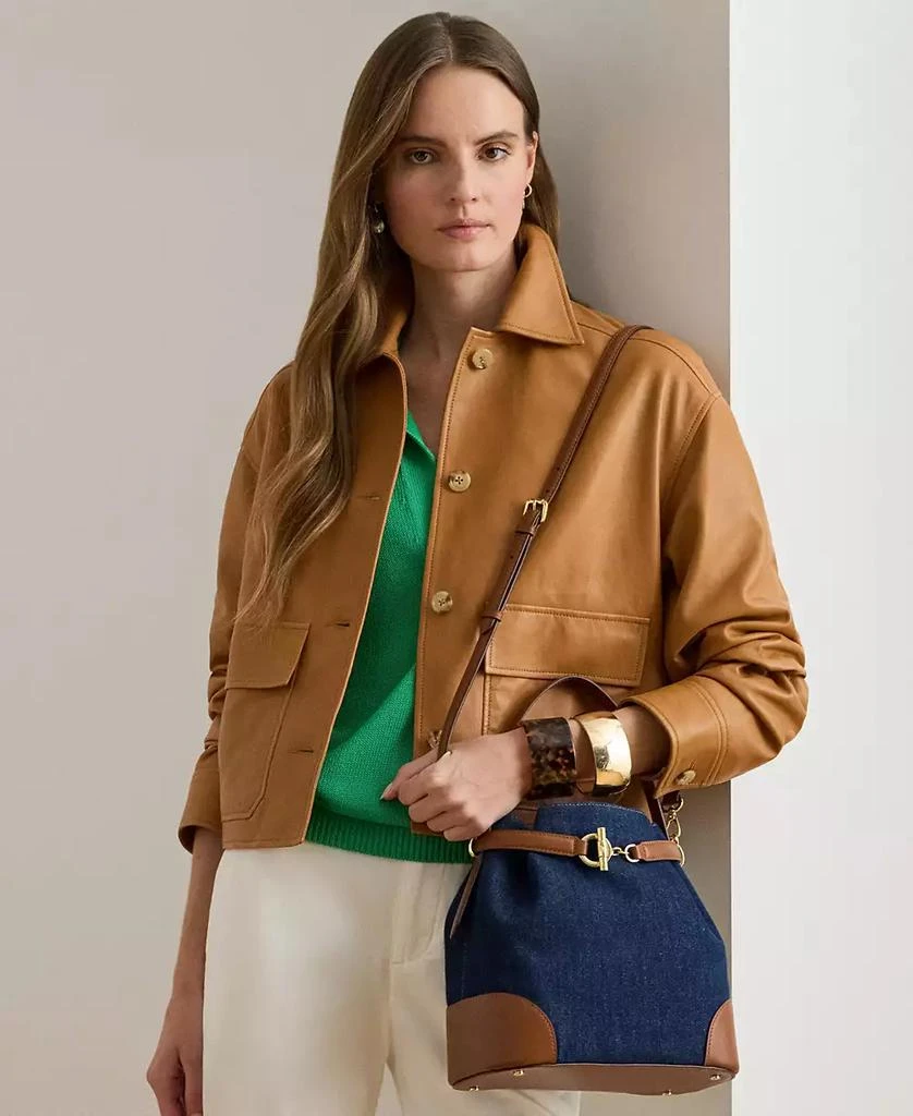 Ralph Lauren Small Denim Blaike Bucket Bag 3