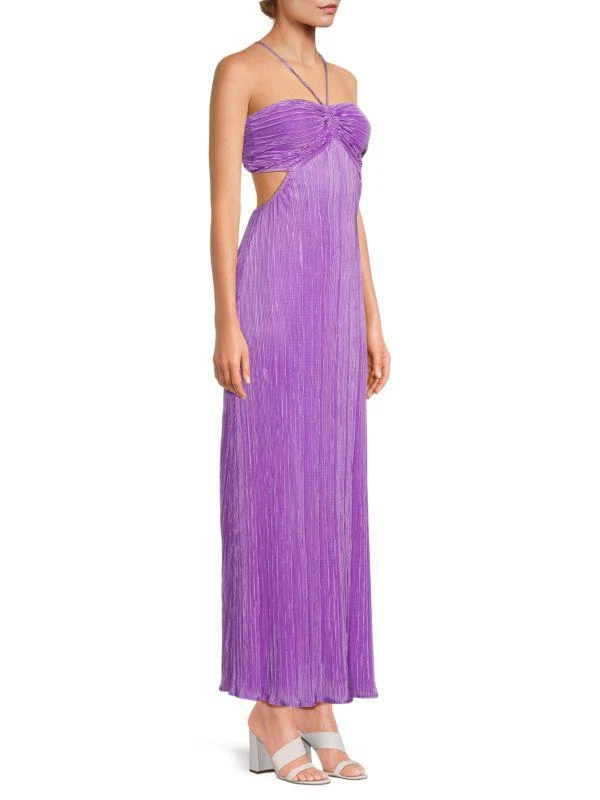 Renee C. Plisse Halter Maxi Dress 3