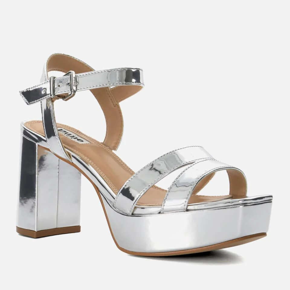 Dune London DUNE LONDON WOMEN'S MOLTEN LEATHER PLATFORM SANDALS 2