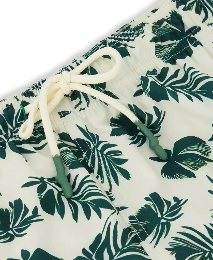 Sunset and Vines Men's Leaf-Print Woven Swim Trunks 4
