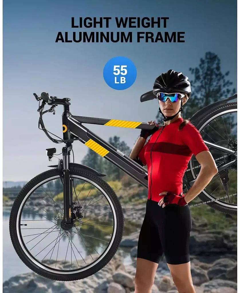 Gyroor 550W Electric Bike 26" Electric Mountain Bike for Adults, 48V Built-in Hidden Removable Battery, Up to 50 Miles with Shimano 21 Speed City Commuter Bike for Man Woman 3