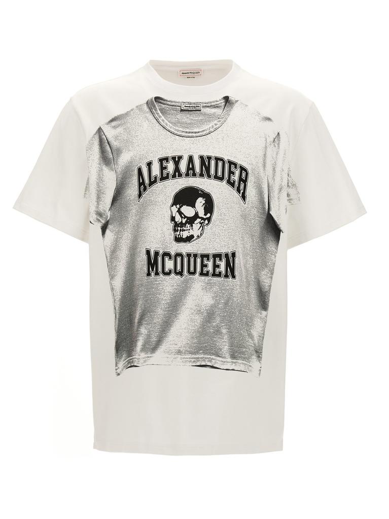 Alexander McQueen Alexander McQueen Logo Printed Crewneck T-Shirt