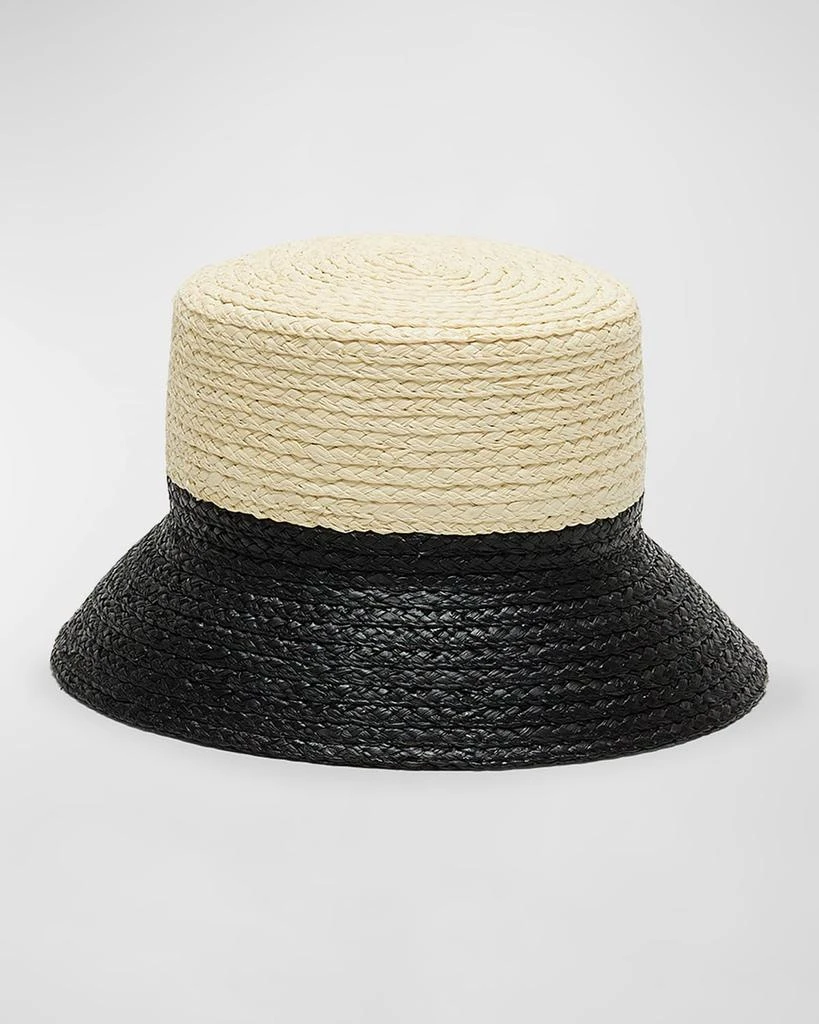 Eugenia Kim Jonah Two-Tone Raffia Bucket Hat 1
