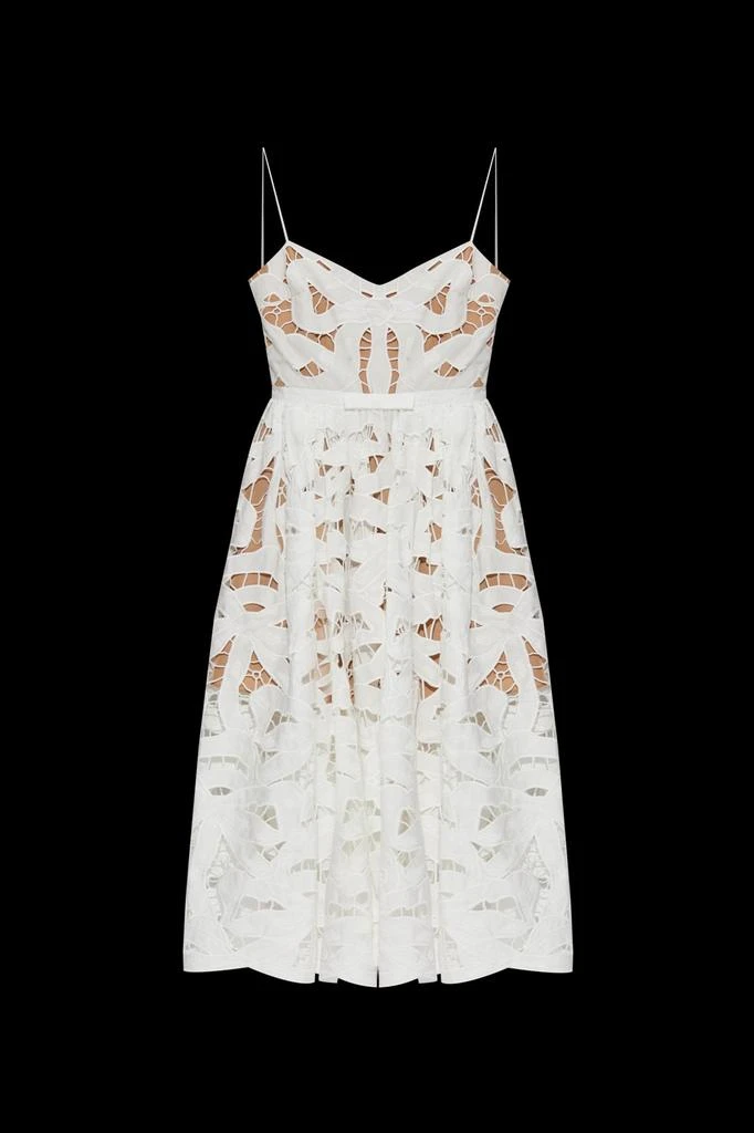 Self Portrait Self-Portrait Bow Embroidered Midi Dress 1