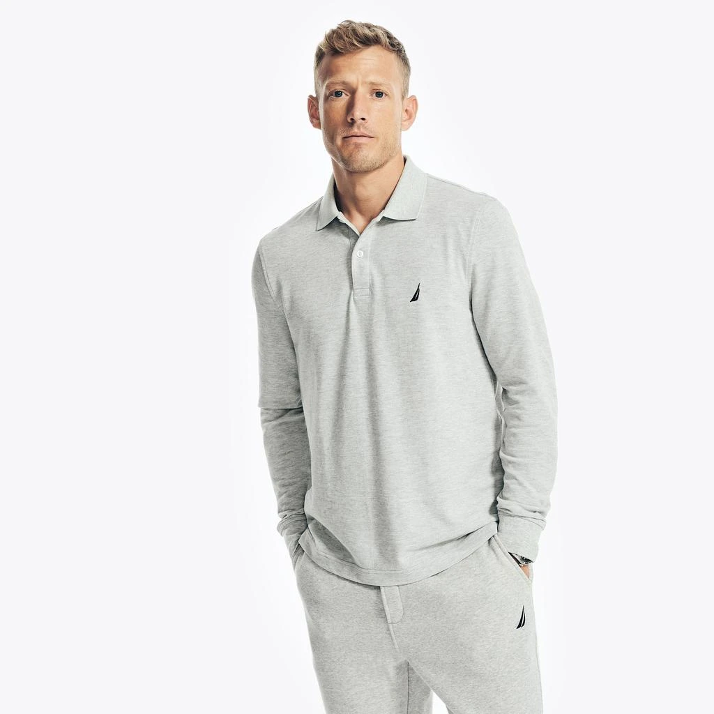 Nautica Mens Classic Fit Long-Sleeve Deck Polo 3