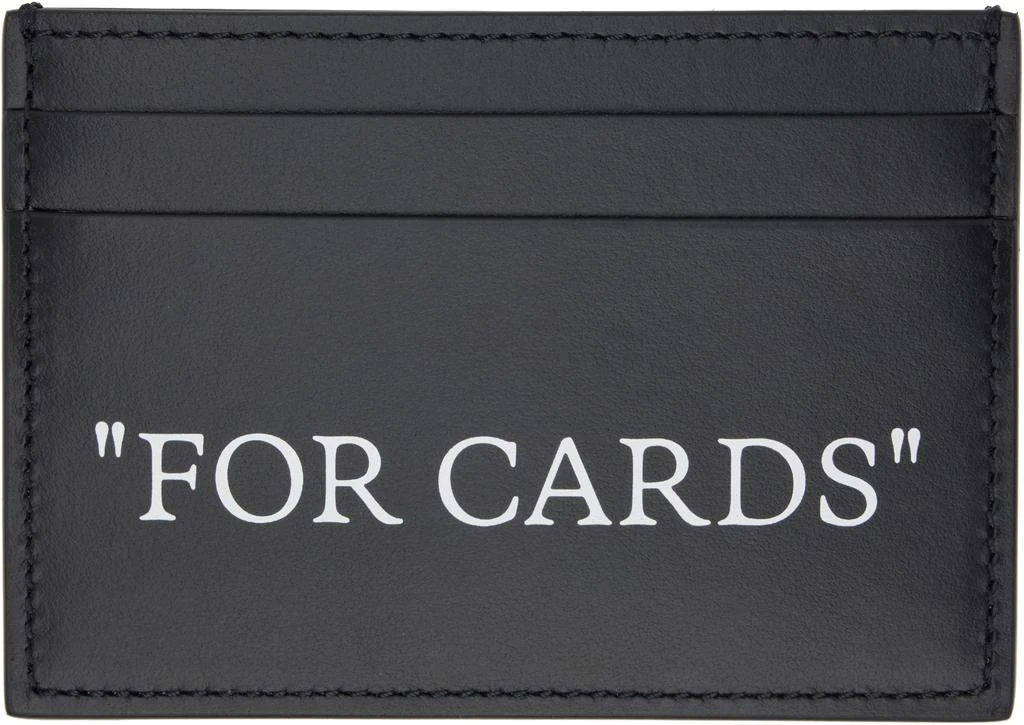 Off-White Black Quote Card Holder