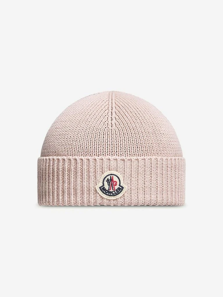 Moncler Moncler Enfant Baby Girls Logo Beanie Hat in Pink