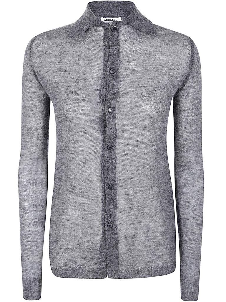 AURALEE Kid Mohair Sheer Knit Shirt Cardigan - Shirts - Compare