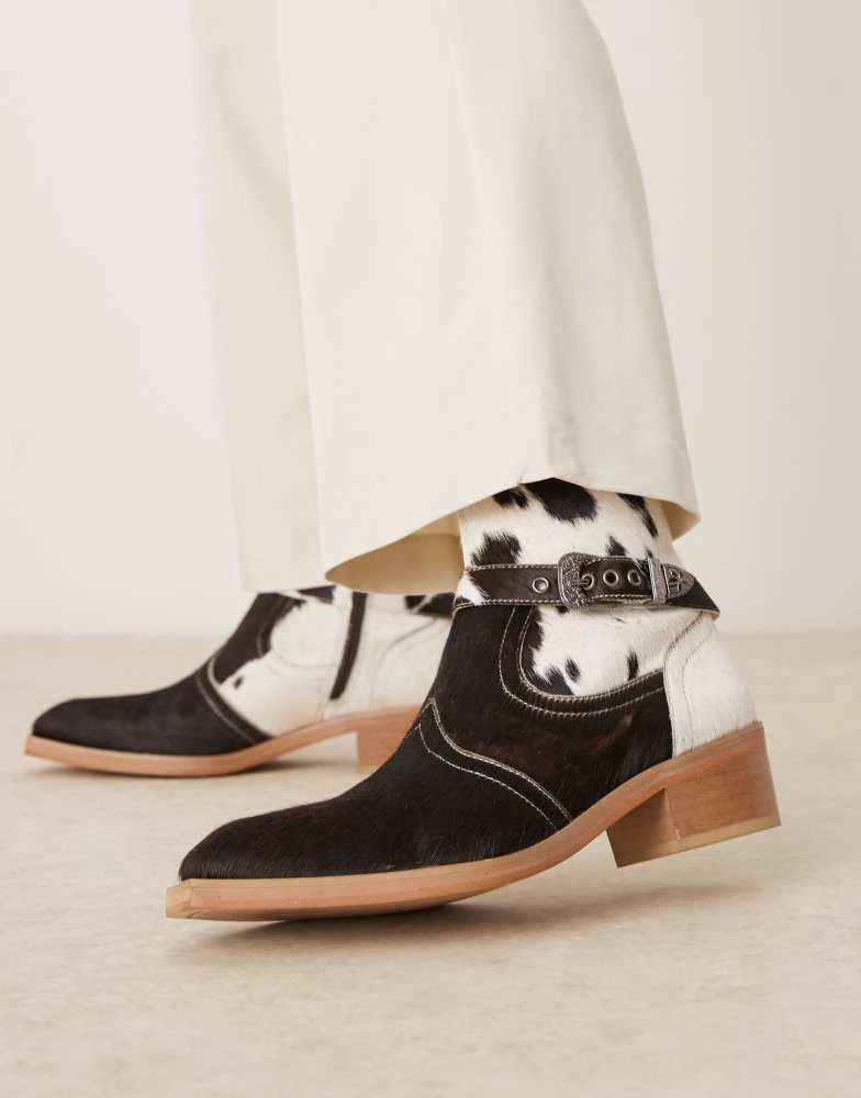 ASOS ASOS DESIGN Premium chelsea boots in cow hair with cuban heel 1