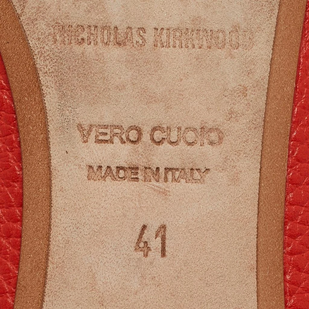 Nicholas Kirkwood Nicholas Kirkwood Red Leather Beya Pointed Toe Mules Size 41 8