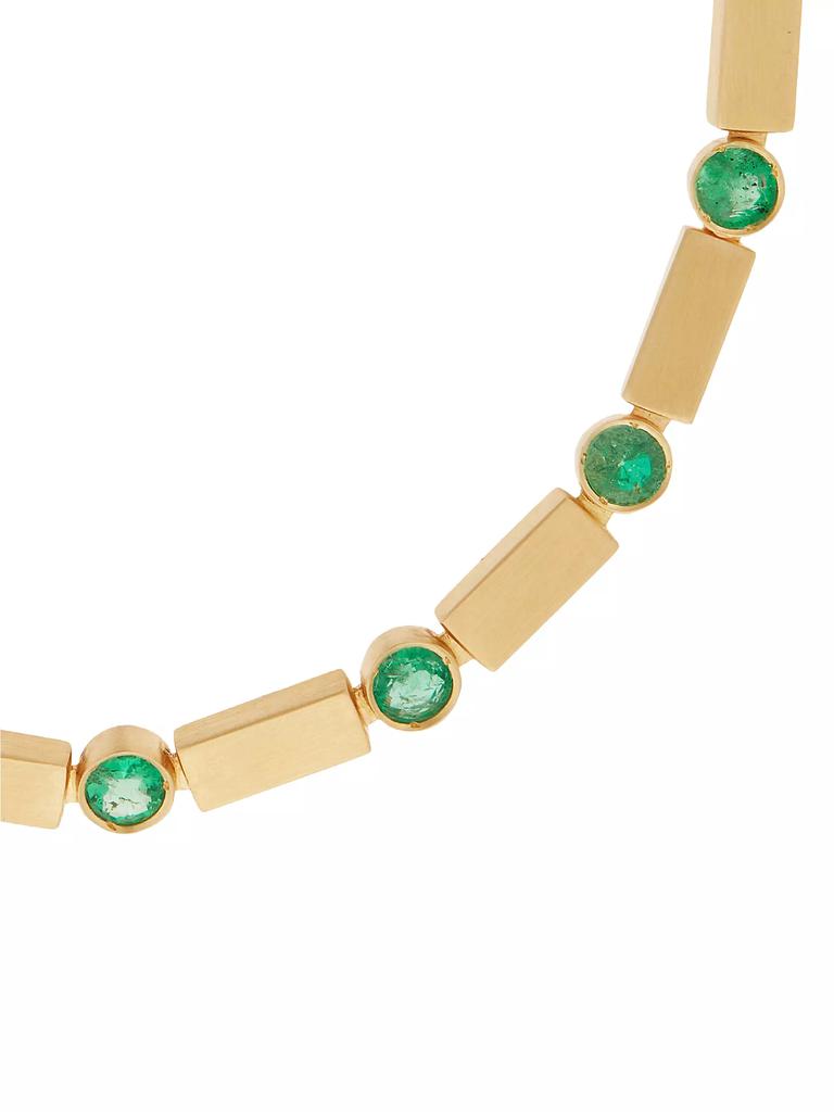 Ileana Makri Cascade 18K Yellow Gold & Emerald Stepping Stones Stream Bracelet