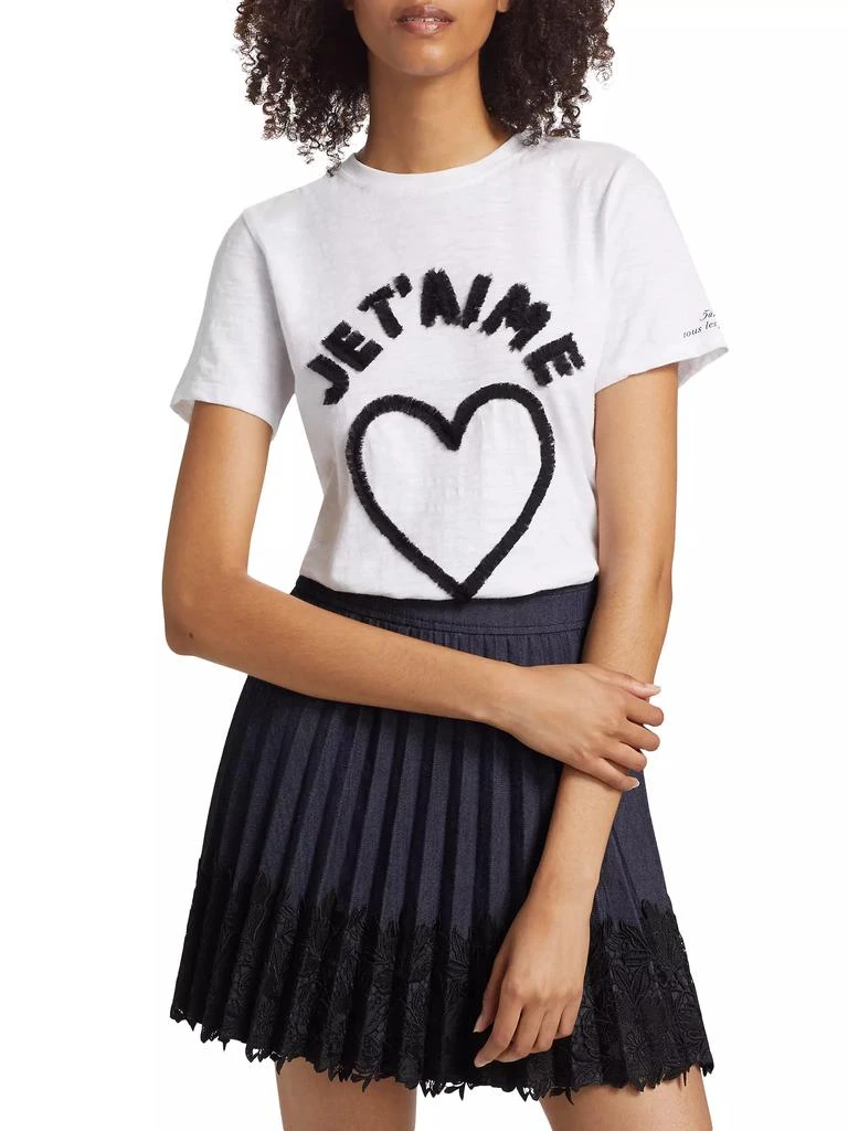Cinq à Sept Je T'aime Heart T-Shirt 3