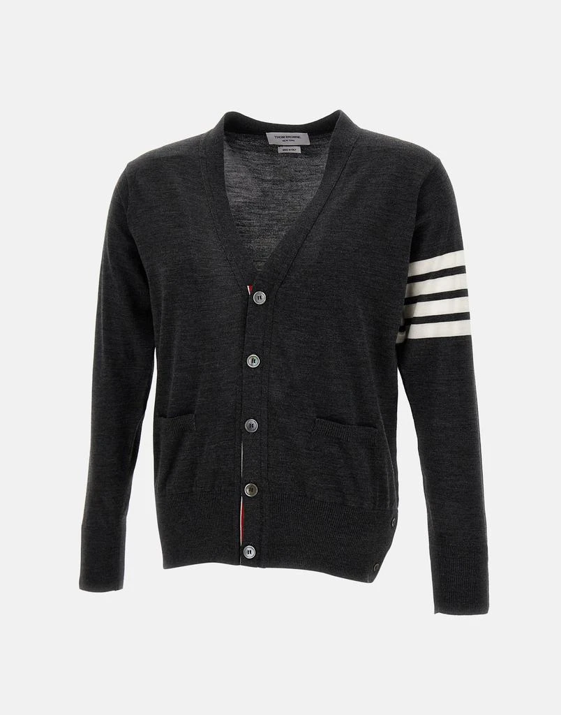 Thom Browne "Classic V-Neck Cardigan In Fine Merino Wool" 2