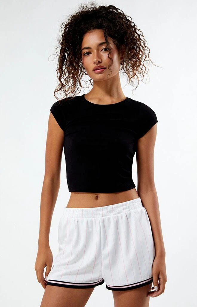 PacSun Striped Jersey Basketball Shorts 1
