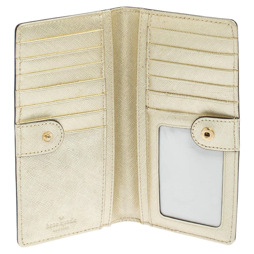 Kate Spade Kate Spade Metallic Gold Leather Long Flap Wallet 2