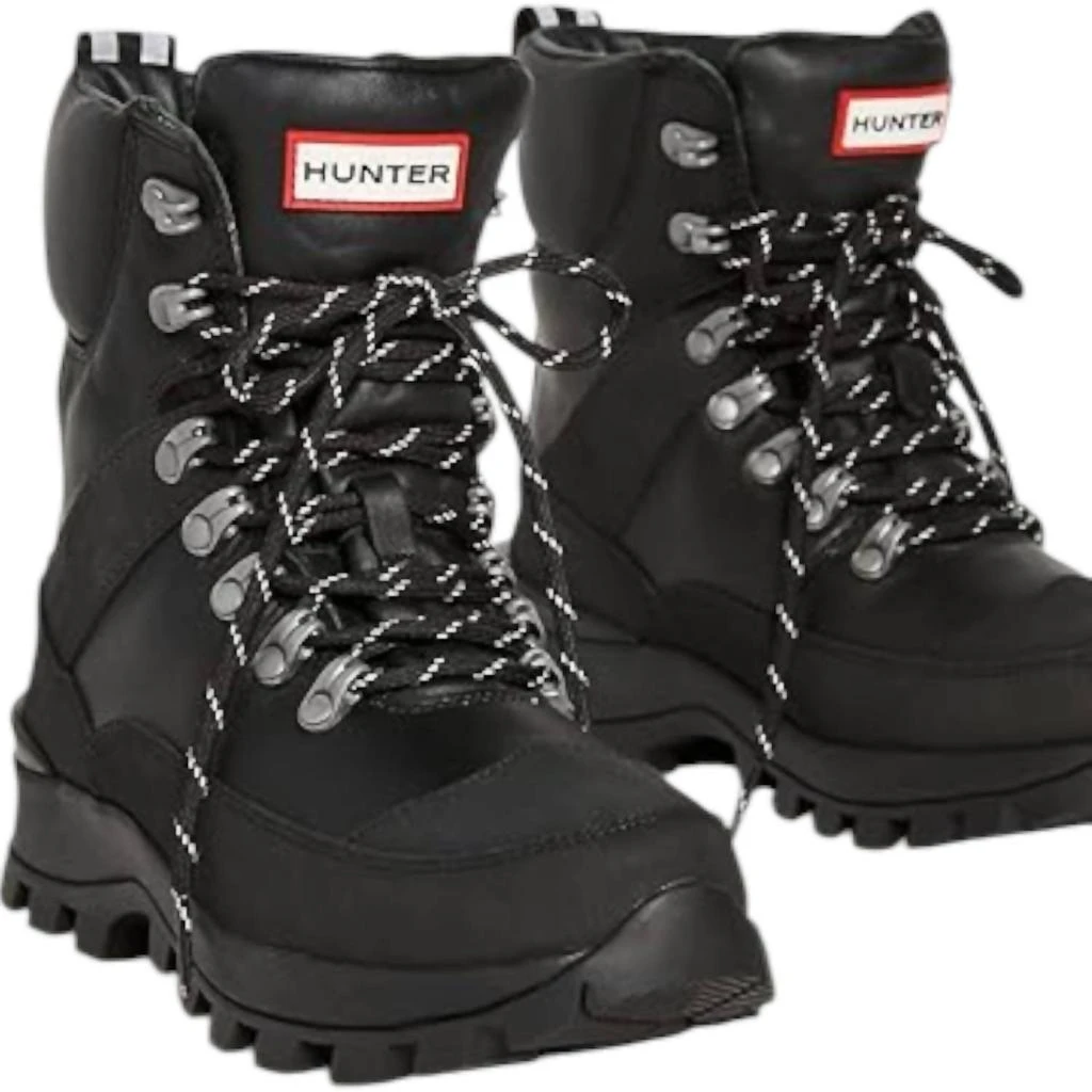 Hunter Women's Commando Boots In Black 4