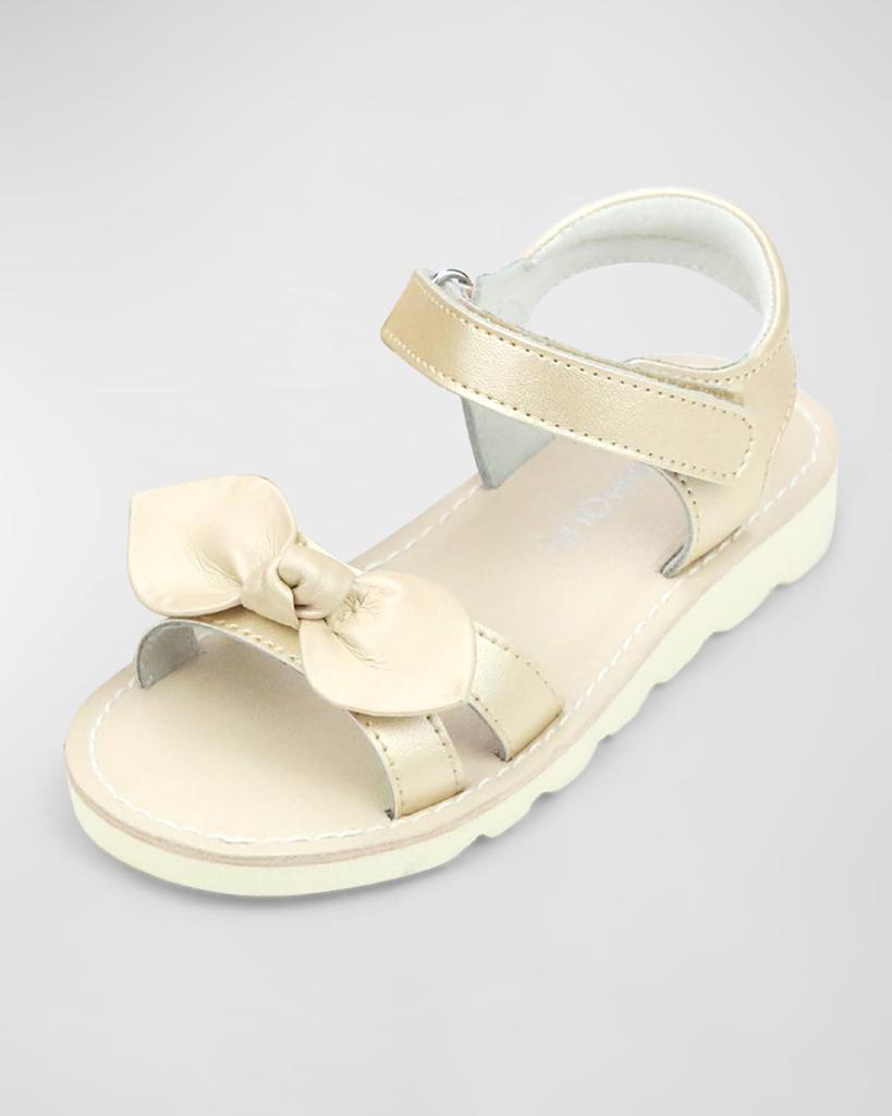 L'Amour Shoes Girl's Leigh Knotted Bow Sandals, Baby/Toddlers/Kids