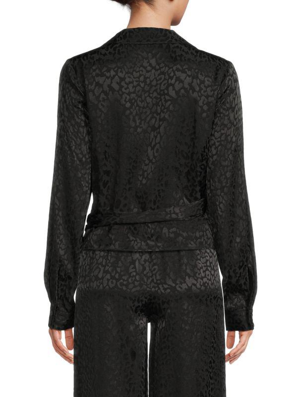 The Range Animal Print Wrap Top