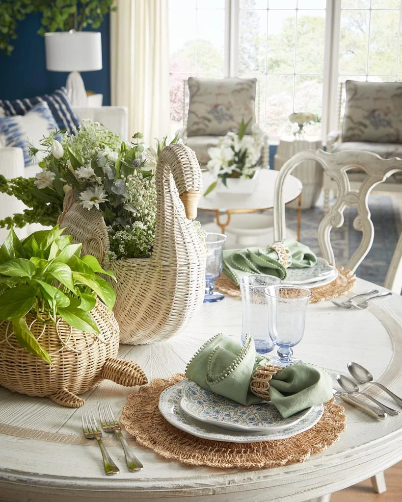 Juliska Provence Rattan Swan Basket 2