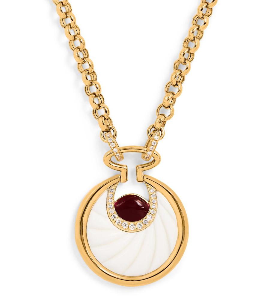 L'ATELIER NAWBAR Yellow Gold, Diamond and Onyx Circus Lot N*91 Necklace