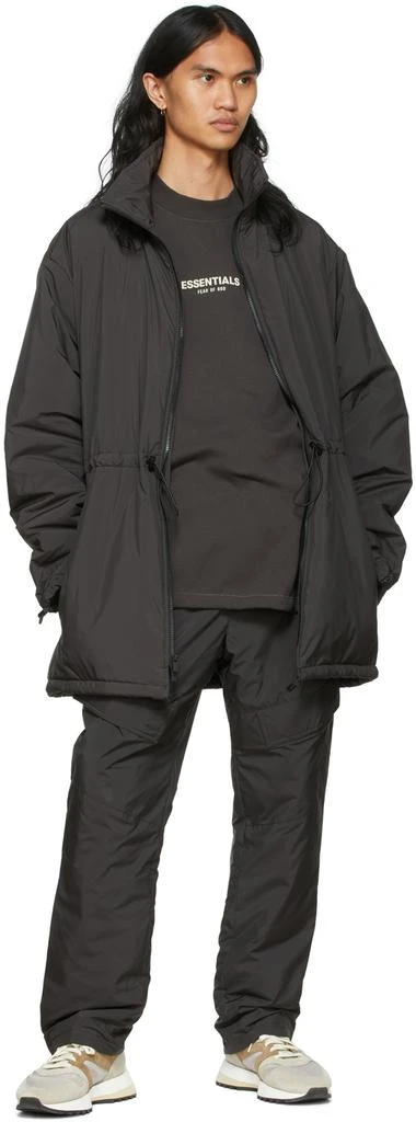 Essentials Black Polyester Cargo Pants 4