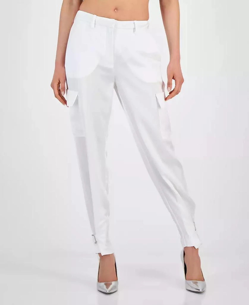 GUESS Women's Marzia Buckle-Hem Cargo Jogger Pants 1