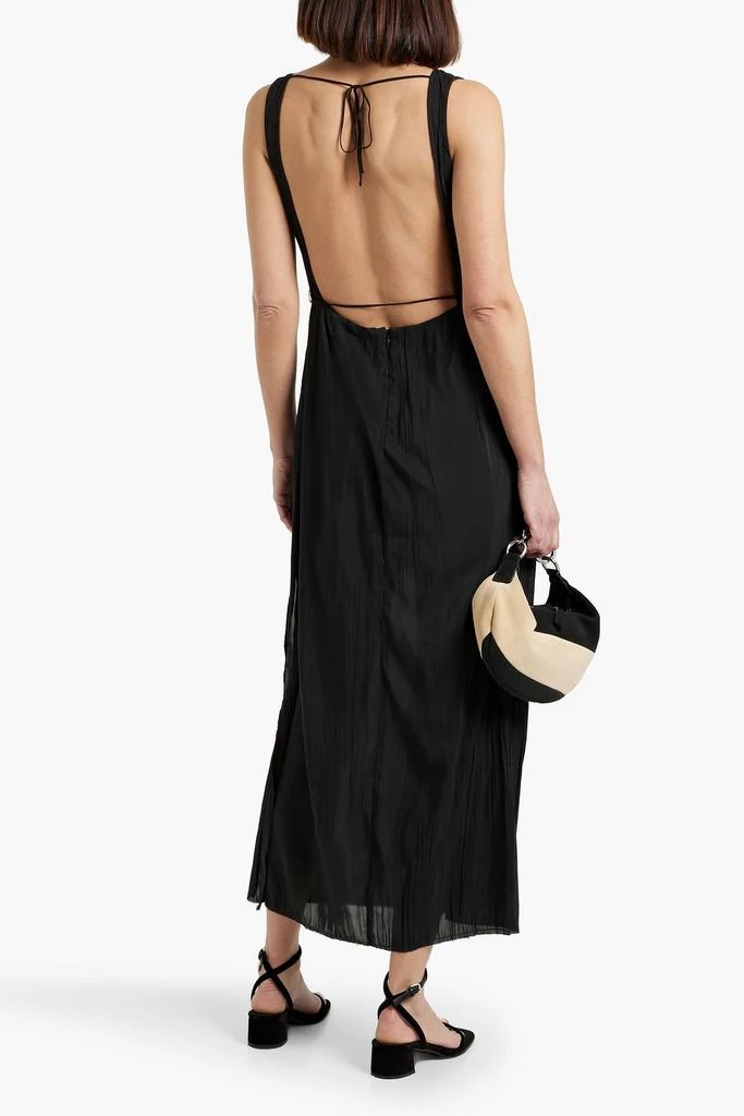 Solid & Striped The Lou crinkled crepe de chine midi dress 3