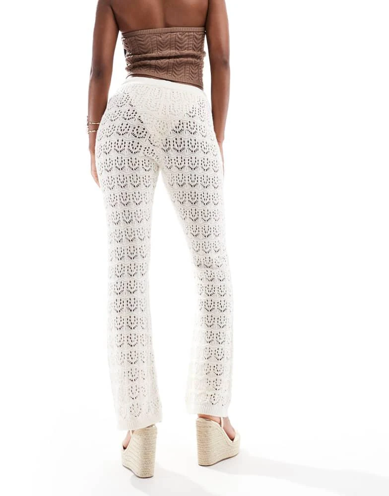 Miss Selfridge Miss Selfridge beach crochet trouser in cream 2