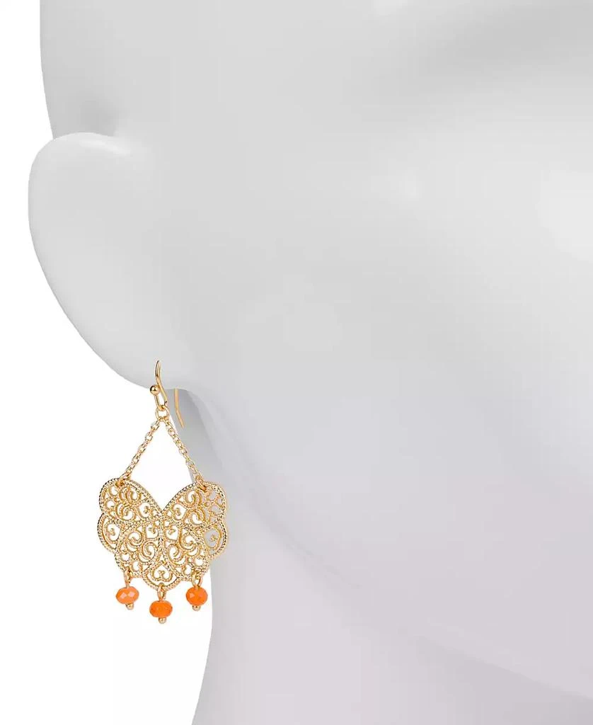 Patricia Nash Gold-Tone Filigree Beaded Drop Earrings 3