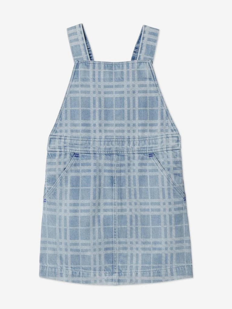 Burberry Burberry Girls Check Martine Pinafore Dress in Blue 1