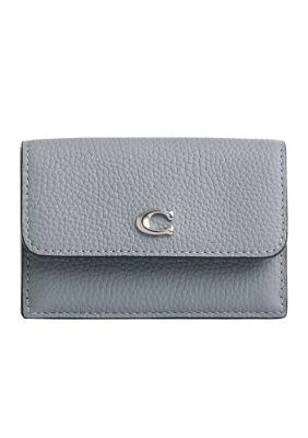 Coach Essential Polished Pebble Mini Leather Tri Fold Wallet 1