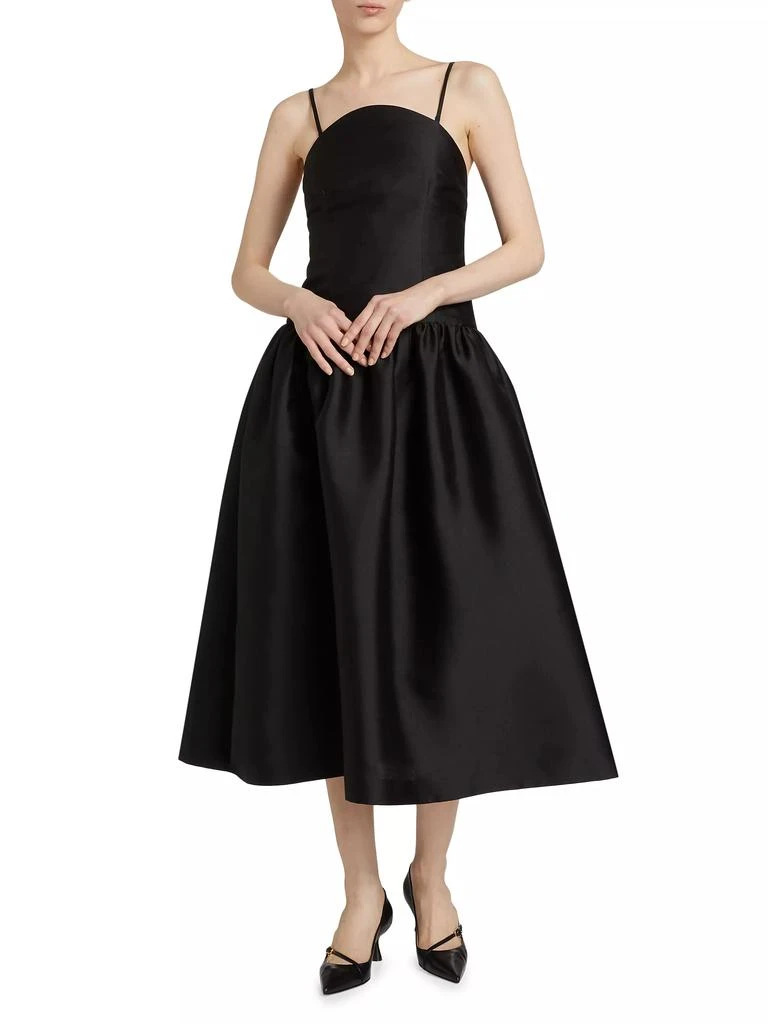 Self Portrait Taffeta Midi-Dress 2