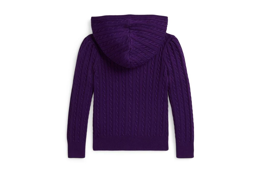 Ralph Lauren Mini-Cable Cotton Full Zip Hoodie (Toddler/Little Kid) 2