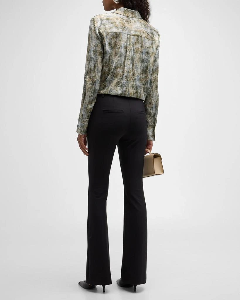 Lafayette 148 New York Scottie Abstract-Print Silk Blouse 6