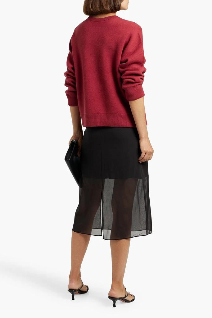 Vince Silk-blend chiffon midi skirt 3
