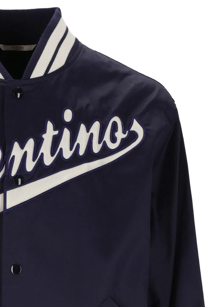 Valentino Valentino Logo Patch Varsity Bomber Jacket 3